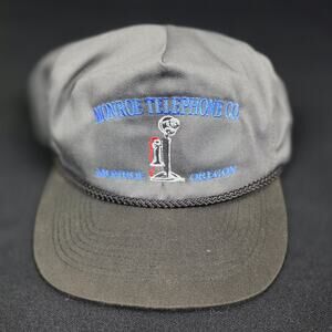 Otto Cap Baseball Hat Snapback Rope Monroe Telephone Co Oregon Embroidered